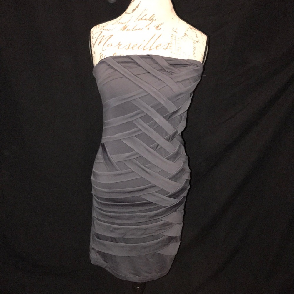 Grey body con dress